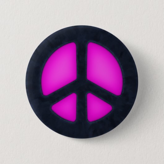 Pink Peace Sign Button (Vorderseite)
