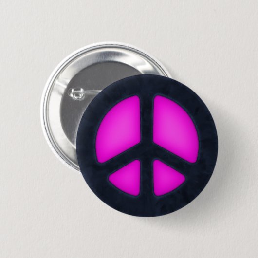 Pink Peace Sign Button (Vorne & Hinten)