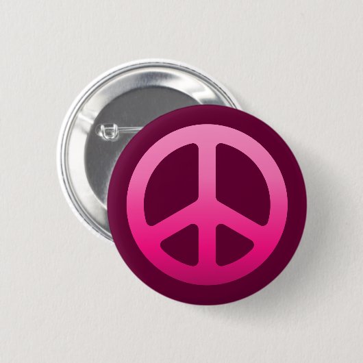 Pink Peace Sign Button (Vorne & Hinten)