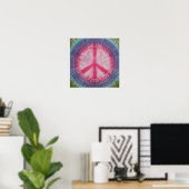 Pink Peace Sign Gefärbte Krawatte Poster (Heimbüro)
