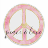 Pink Peace Sign Inspiration Zitat Aufkleber (Vorderseite)