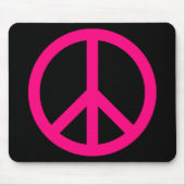 Pink Peace Sign Mousepad (Vorne)