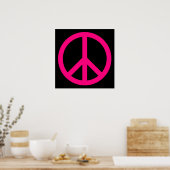 Pink Peace Sign Poster (Küche)