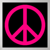 Pink Peace Sign Poster (Vorne)