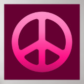 Pink Peace Sign Poster (Vorne)