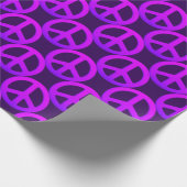 Pink Peace Sign Wrapper Geschenkpapier (Ecke)