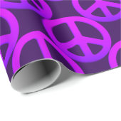 Pink Peace Sign Wrapper Geschenkpapier (Rolleneckpunkt)