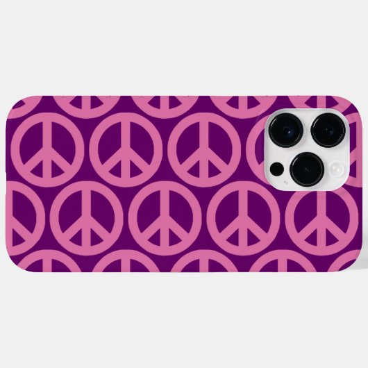 Pink Peace Signs Case-Mate iPhone Hülle (Rückseite (Horizontal))