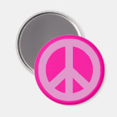 Pink Peace Signs Magnet (Vorderseite/Rückseite)
