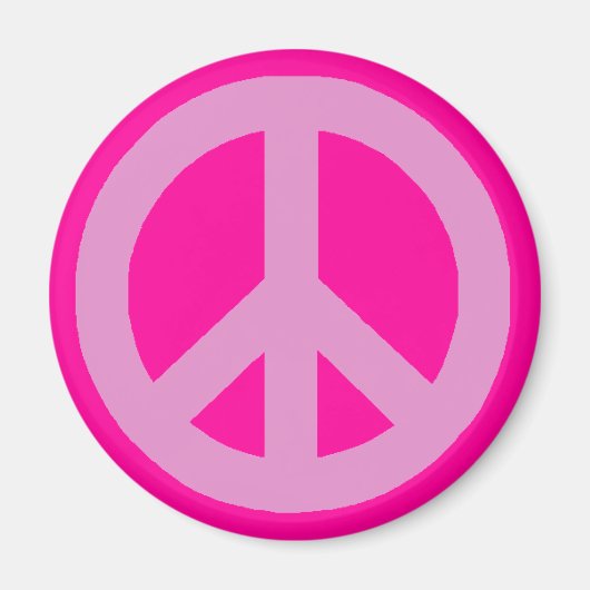 Pink Peace Signs Magnet (Vorne)