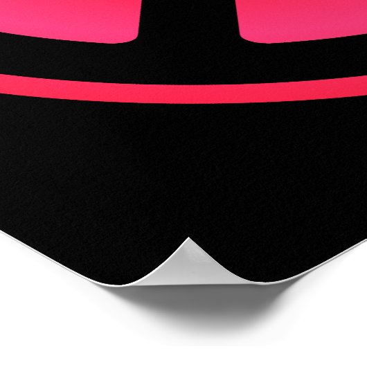 Pink Peace Symbol Poster (Ecke)