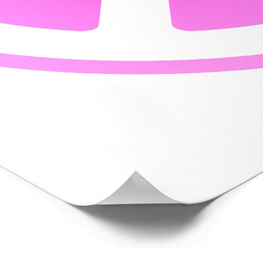 Pink Peace Symbol Poster (Ecke)