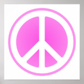 Pink Peace Symbol Poster (Vorne)