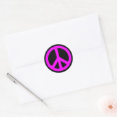 Pink Peace Symbol Stickers (Umschlag)