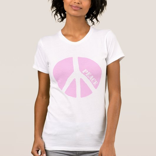Pink Peace Symbol T-Shirt (Vorderseite)