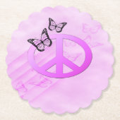 Pink Peace Untersetzer (Vorderseite)