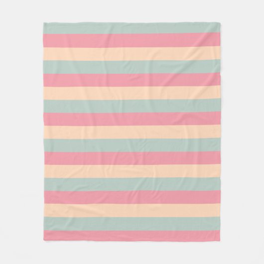 Pink Peach Aquamarin Striping Template Moderne Ele Fleecedecke (Vorderseite)
