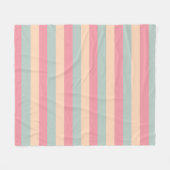 Pink Peach Aquamarin Striping Template Moderne Ele Fleecedecke (Vorderseite (Horizontal))