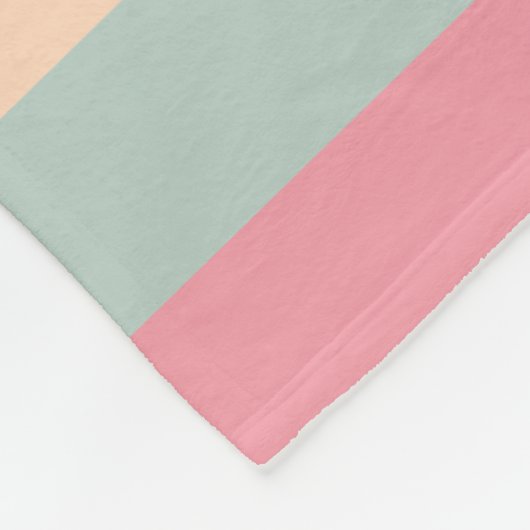 Pink Peach Aquamarin Striping Template Moderne Ele Fleecedecke (Ecke)