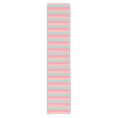 Pink Peach Aquamarin Striping Template Pastellfarb Kurzer Tischläufer (Vorderseite)