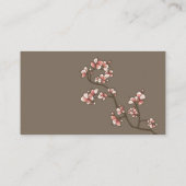 Pink Peach Blossom Frühlingsblumen Asiatische Hoch Platzkarte (Rückseite)