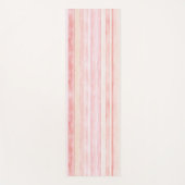 Pink Peach Blush Stripes Yogamatte (Vorderseite)