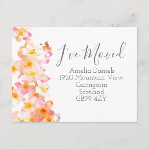 Pink Peach Blush Wildblume Ich habe die Karte vers