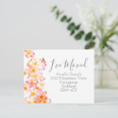 Pink Peach Blush Wildblume Ich habe die Karte vers (Stehend Vorderseite)