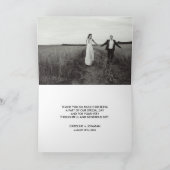 Pink | Peach Branches Wedding Danke Foto Card (Innenseite)