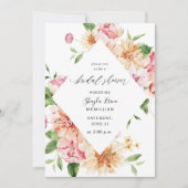 Pink & Peach Brautparty Einladung (Vorderseite)