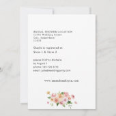 Pink & Peach Brautparty Einladung (Rückseite)