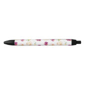 Pink Peach Burgundi Aquarell Floral Kugelschreiber (Vorderseite)