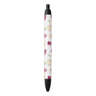Pink Peach Burgundi Aquarell Floral Kugelschreiber