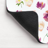 Pink Peach Burgundi Aquarell Floral Mousepad (Ecke)