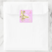 Pink Peach Butterfly Aufkleber (Tasche)