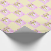 Pink Peach Butterfly Packpapier (Ecke)
