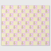 Pink Peach Butterfly Packpapier (Flach)