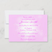 Pink Peach Butterfly RSVP Karte (Rückseite)