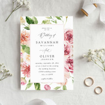 Pink & Peach Floral & Greenery Wedding V2 mit Rahm