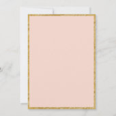 Pink Peach Floral Hydrangea Gold Moderne Hochzeit Einladung (Rückseite)