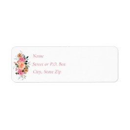 Pink Peach Floral Watercolor Girl Dusche