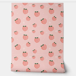 Pink Peach Frucht Muster Kids Room Tapete