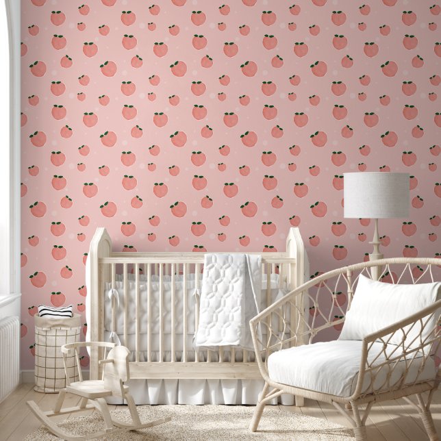 Pink Peach Frucht Muster Kids Room Tapete (Kinder)