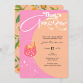 Pink & Peach Fuzz Das ist ein weiteres Brautparty Einladung (Vorne/Hinten)