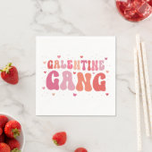 Pink Peach Galentine's Gang Party Serviette (Beispiel)