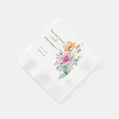 Pink Peach Gelben Blogs Papier Napkin Serviette (Ecke)