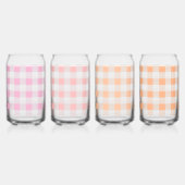 Pink Peach Gingham Pattern Dosenglas (Rechts)