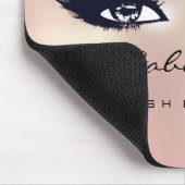 Pink Peach Glitzer Name Beauty Lashes Mousepad (Ecke)