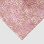 Pink Peach Glitzy Glitzern Sparkle Zebra Print Seidenpapier (Detail)