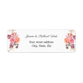 Pink Peach Gold Blumenschrift Benutzerdefiniertes (Vorne)